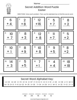 addition and subtraction worksheet 2nd