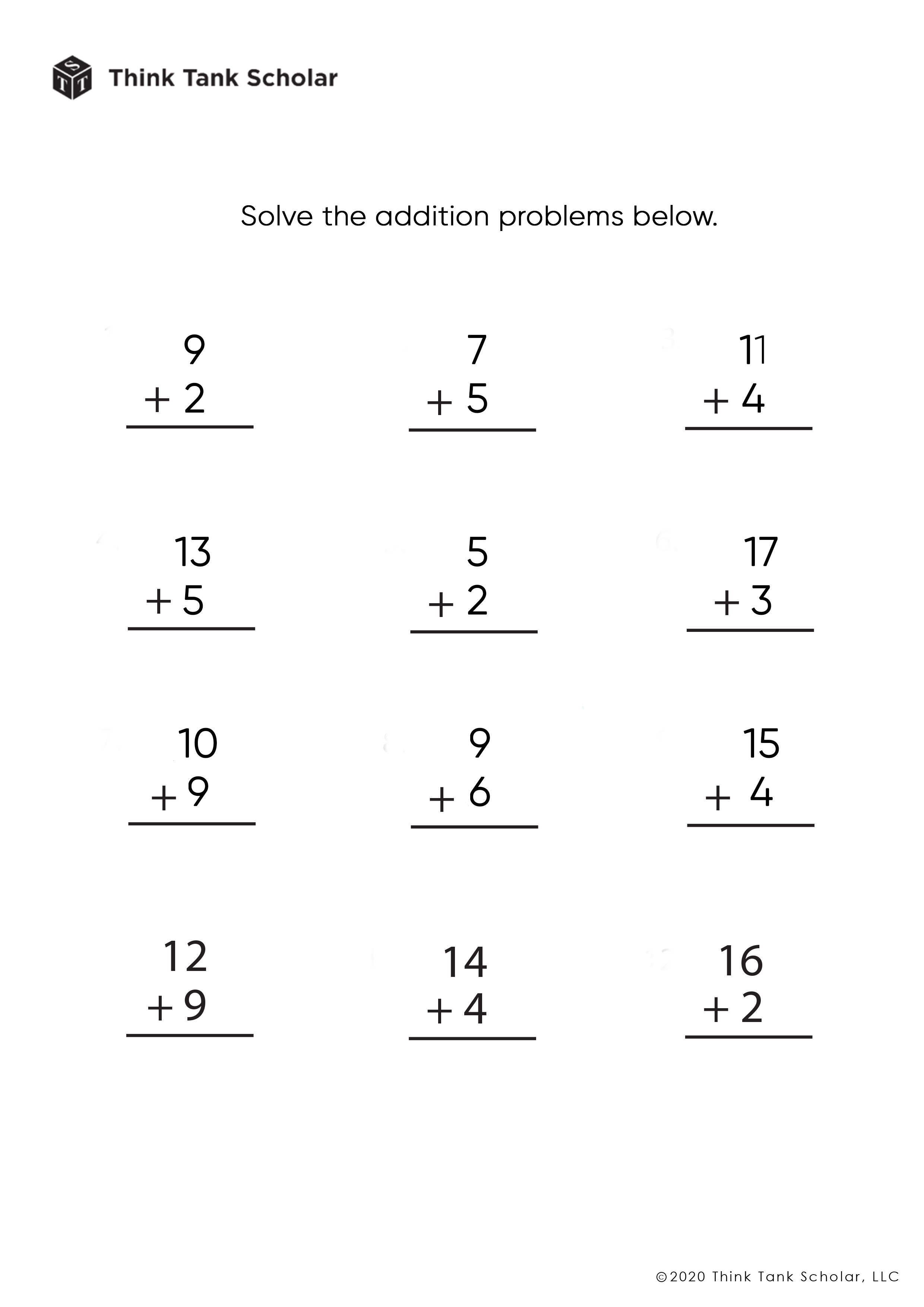 Addition Subtraction Combined Worksheets Printable PDF FREE ...