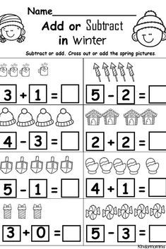 Kindergarten Addition and Subtraction Worksheets - kindermomma.com