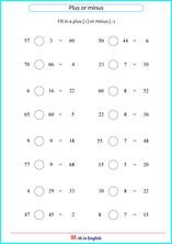 Grade 1 mixed Addition &  Subtraction up to 100 math school ...