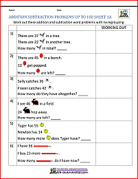 2nd Grade Addition and Subtraction Word Problems