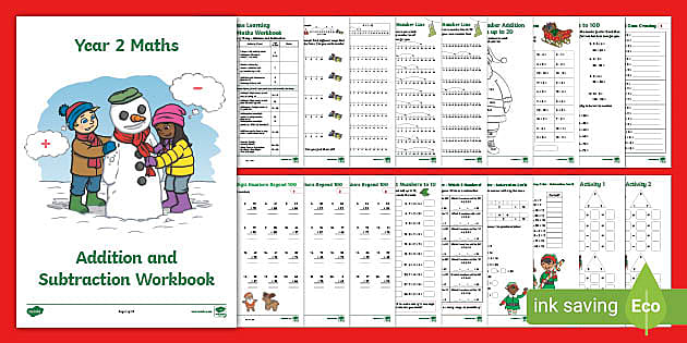 Year 2 Christmas Maths Worksheets - Addition and Subtraction
