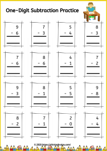 addition and subtraction worksheet vertical