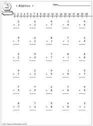 Addition-Facts-To-20 Worksheets