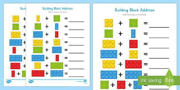 Building Block Addition Activity (teacher made) - Twinkl