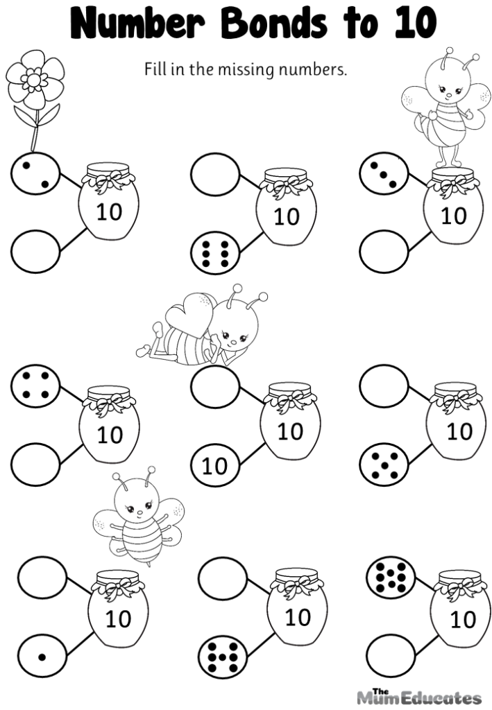Free Number bonds of 10 worksheets | Teacher Resource - The Mum ...