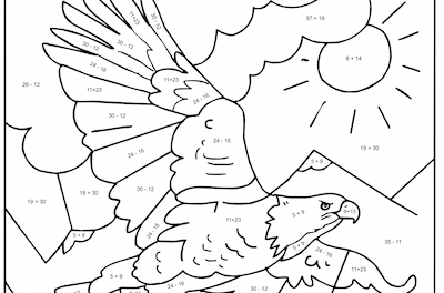 Addition Coloring Activities - Mosaic Pictures With Basic Addition