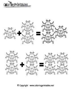 addition coloring worksheet free