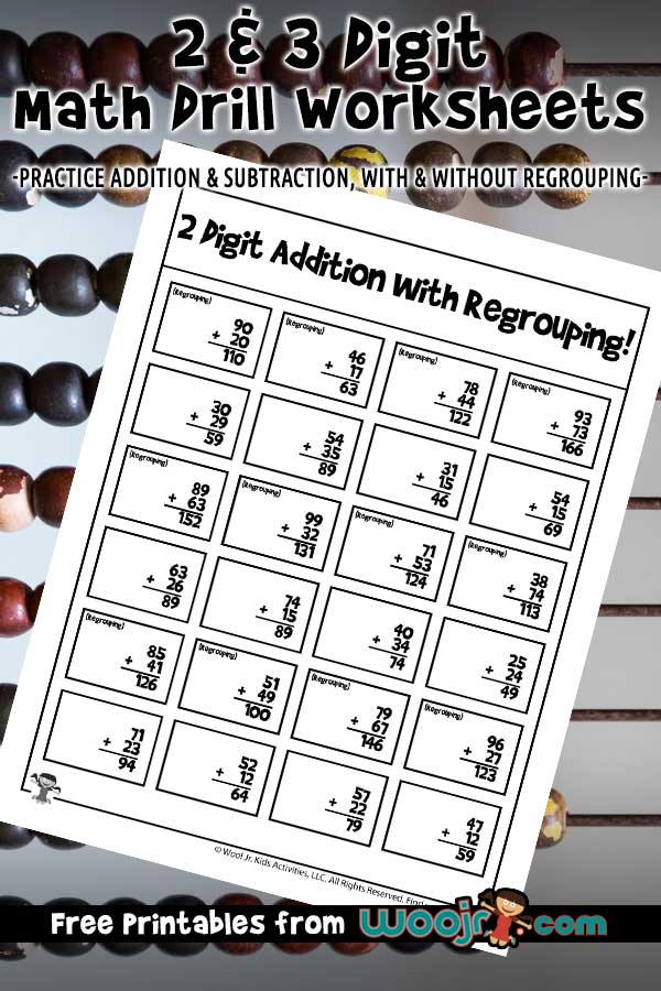 addition drill worksheet free