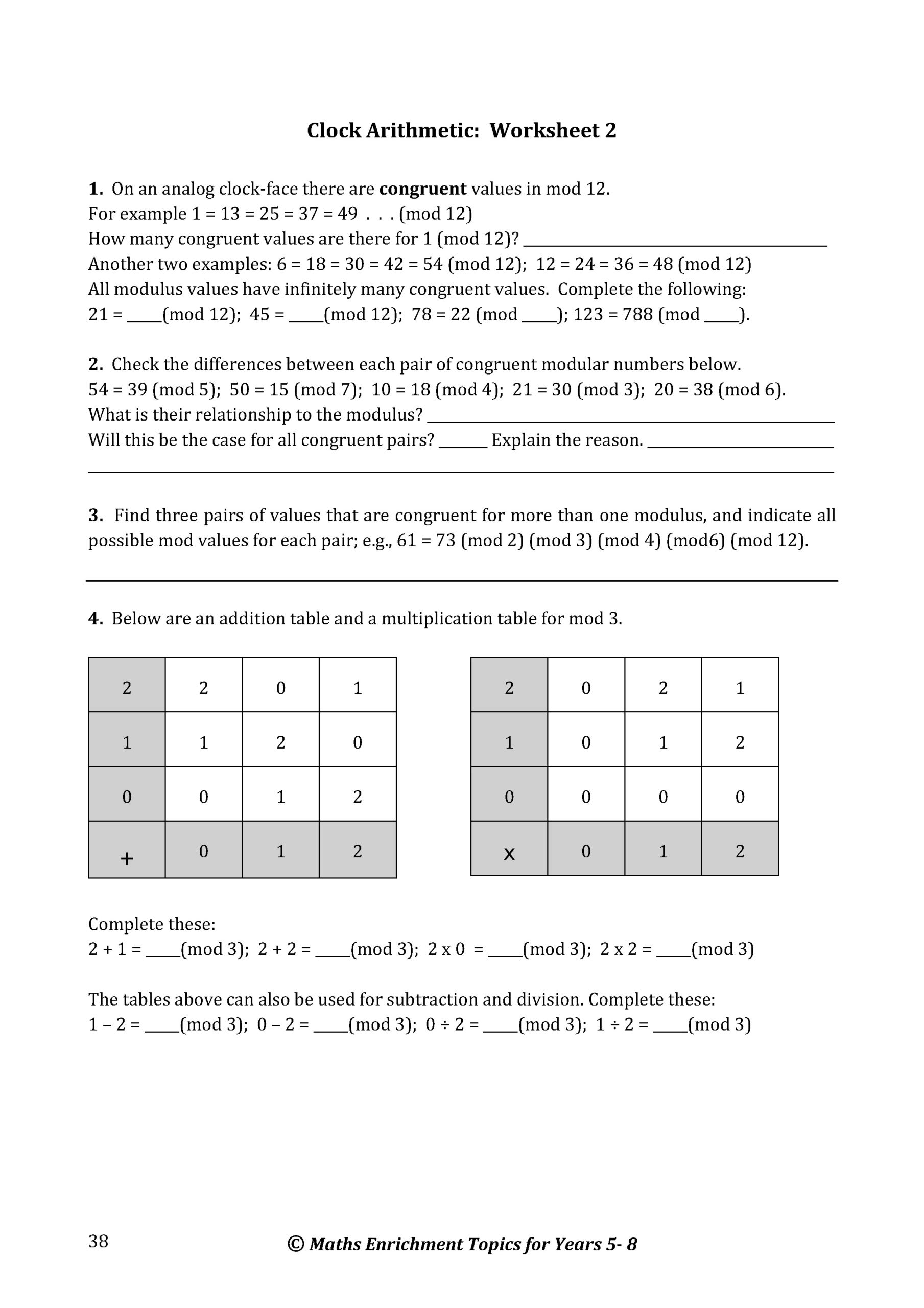 addition enrichment worksheet