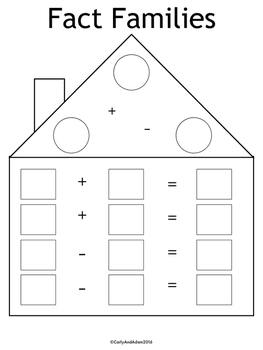 addition fact family worksheet first grade