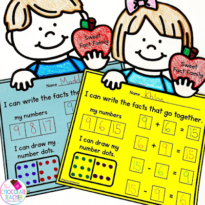 addition fact family worksheet first grade