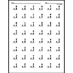 addition facts worksheet 1st grade