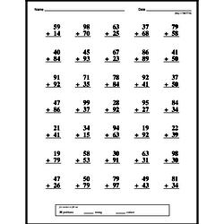 addition facts worksheet 2nd grade