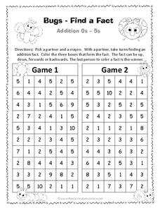 Spring Find a Fact Addition Worksheet for 1st - 3rd Grade | Lesson ...