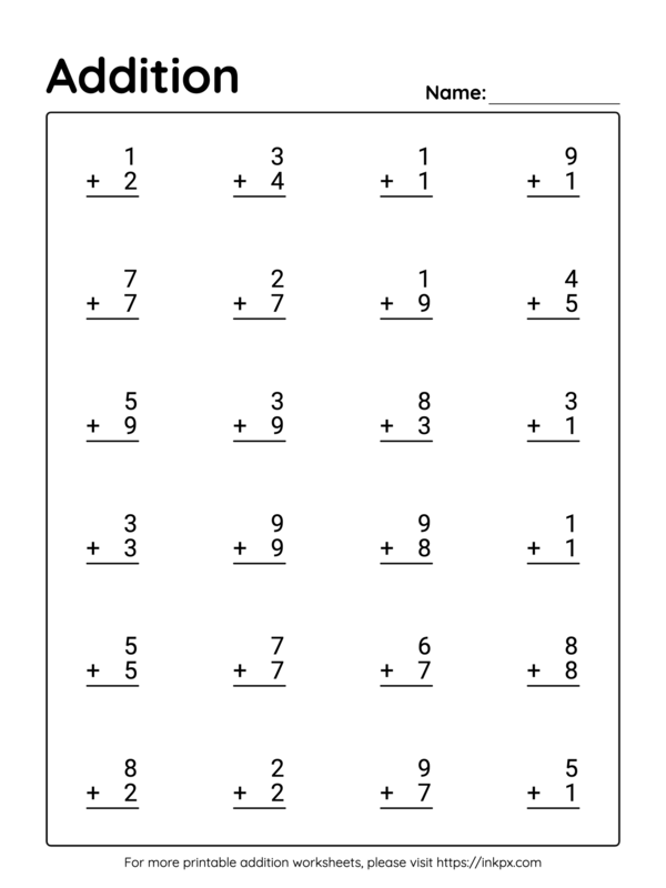 addition for kindergarten worksheet
