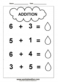 addition for preschoolers worksheet