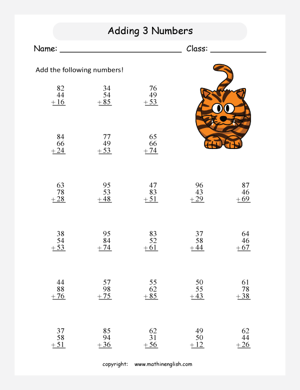 Addition Math Worksheets for Kindergarten
