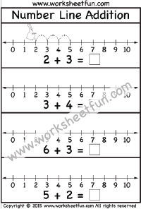 Addition - Number Line / FREE Printable Worksheets - Worksheetfun