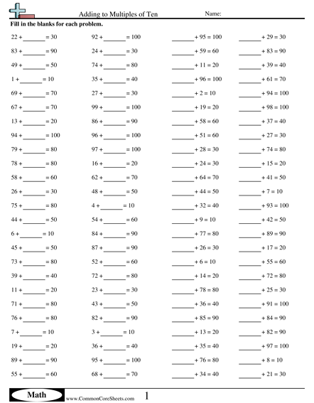 Math Drills Worksheets | Free - Distance Learning, worksheets and ...