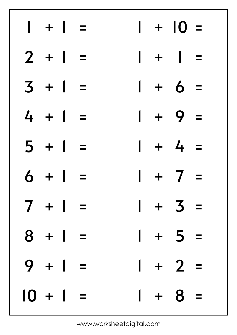 Kindergarten Addition Worksheets Worksheet Digital Worksheets Library