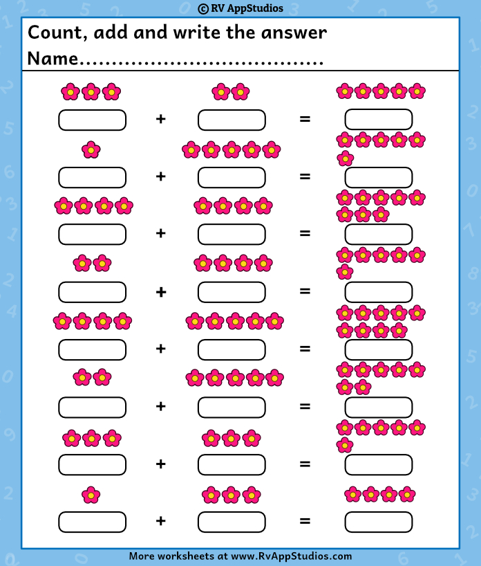 Kindergarten Addition Worksheets &  Free Printables