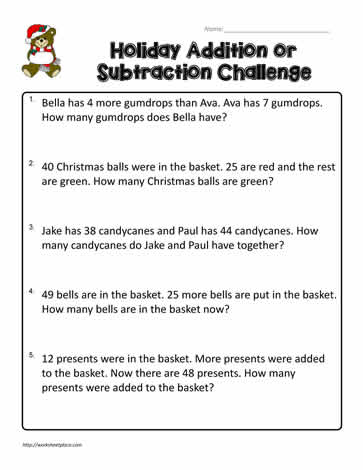 3rd Grade Word Problems Worksheets