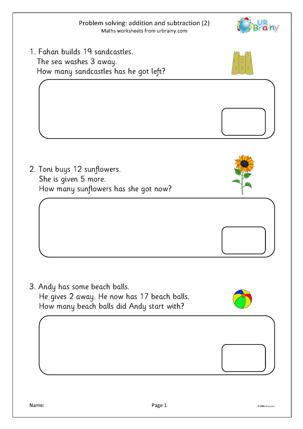 Problem solving addition and subtraction (2) - Reasoning/Problem ...