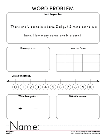 Addition Word Problem #10  