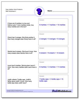 Word Problems: Addition Word Problems