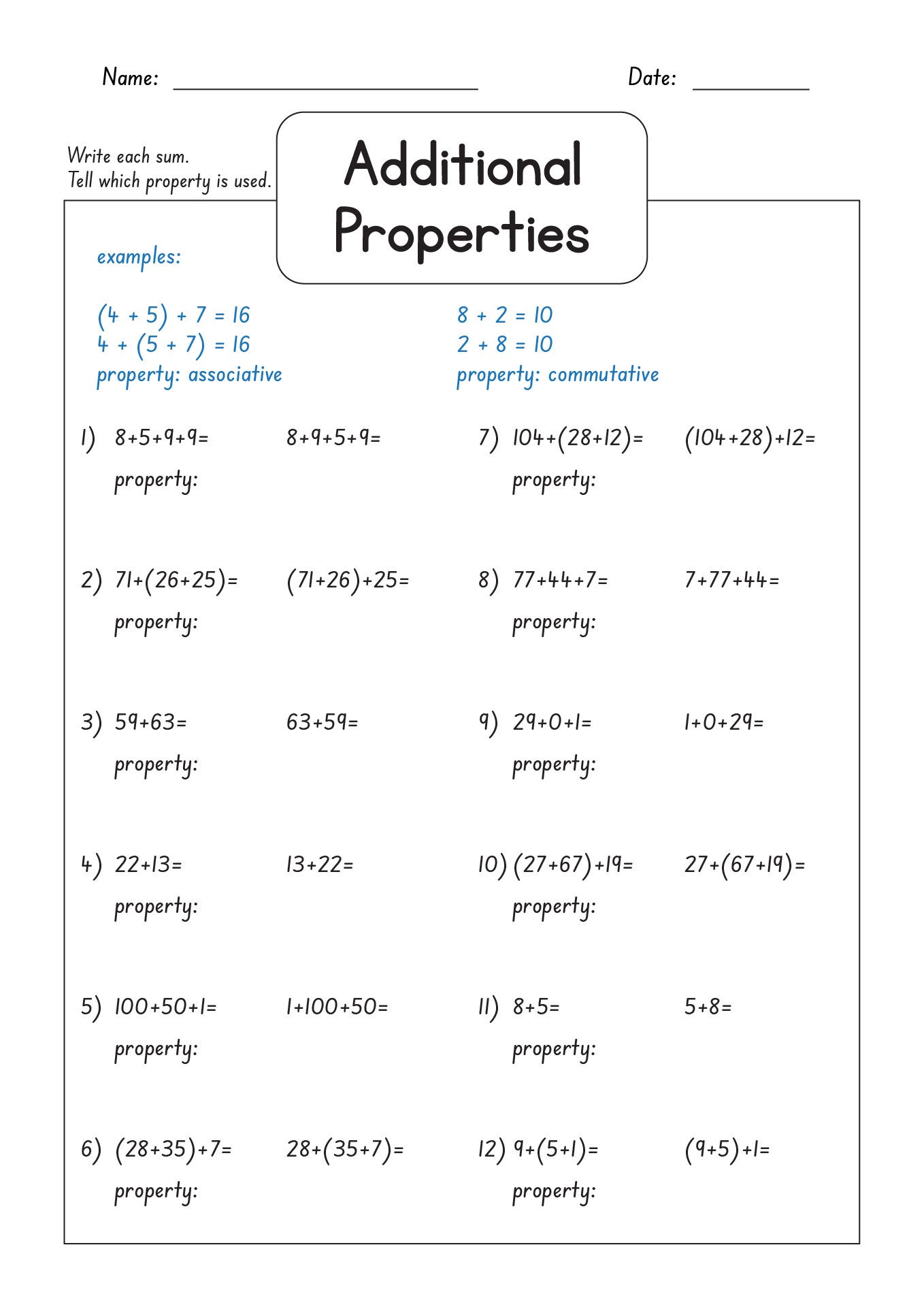 17 3rd Grade Multiplication Properties Worksheet Free PDF At