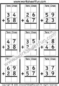 Addition Regrouping / FREE Printable Worksheets - Worksheetfun