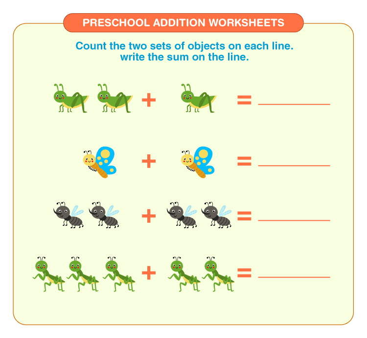 Preschool Addition Worksheets | Download Free Printables For Kids