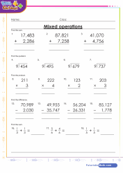 Math Worksheets Grade 4 pdf