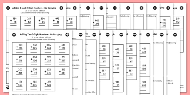 Addition and Subtraction for Grade 3 - Elementary Resources