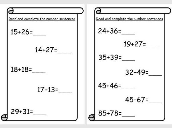 addition to 10 worksheet tes