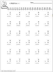 Addition-Facts-To-20 Worksheets