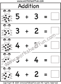 addition up to 10 worksheet