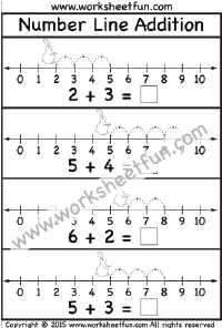 Addition - Number Line / FREE Printable Worksheets - Worksheetfun