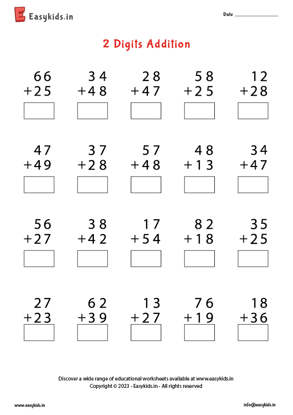 addition with carry over worksheet