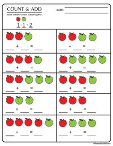addition with pictures worksheet pdf