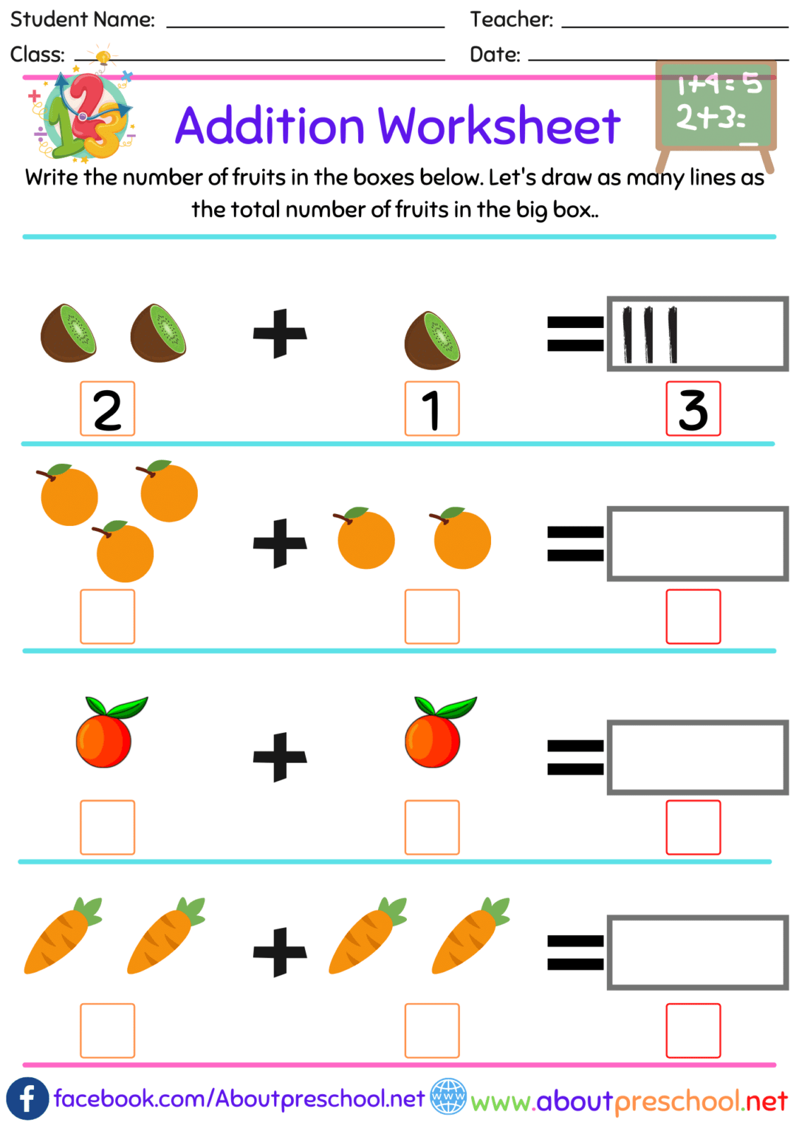 addition with pictures worksheet pdf