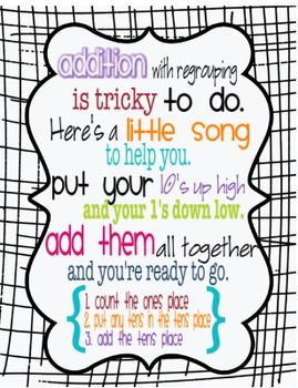 addition with regrouping poems