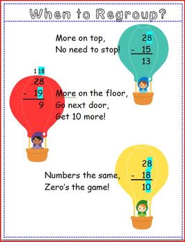 Regrouping poem | TPT - Worksheets Library