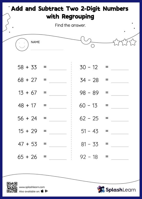 Subtraction With Regrouping Worksheets for 2nd Graders Online ...