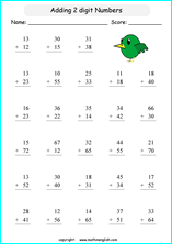 addition without regrouping worksheet for grade 1