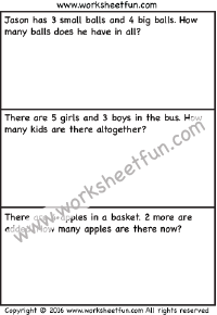 Addition Word Problems / FREE Printable Worksheets - Worksheetfun