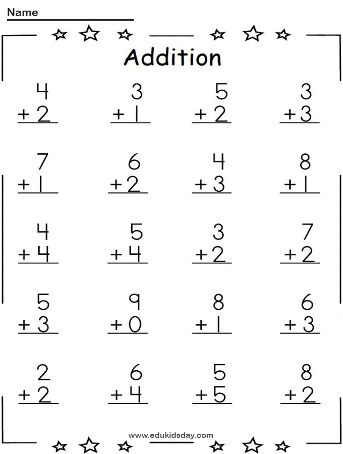 Free Addition 1 Digit Printable Worksheet for Kids #Additio ...