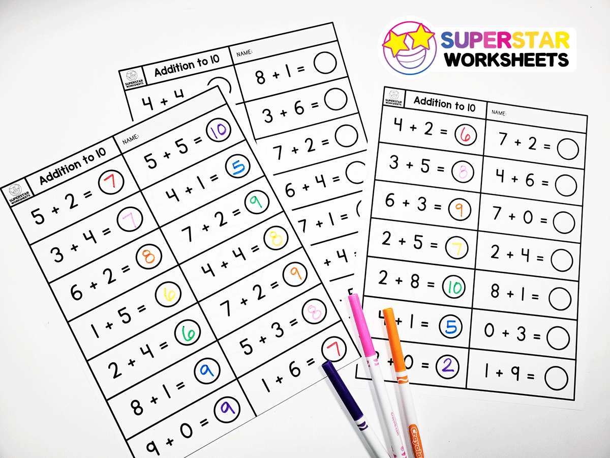 Single Digit Addition Worksheets -Worksheets Library
