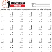 addition worksheet 1st grade